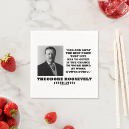 Guardanapo De Papel T. Roosevelt Prêmio de Oportunidade Trabalho Duro