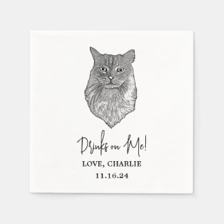 Guardanapo De Papel Tabby Cat - Bebidas Personalizadas em Mim Napkins