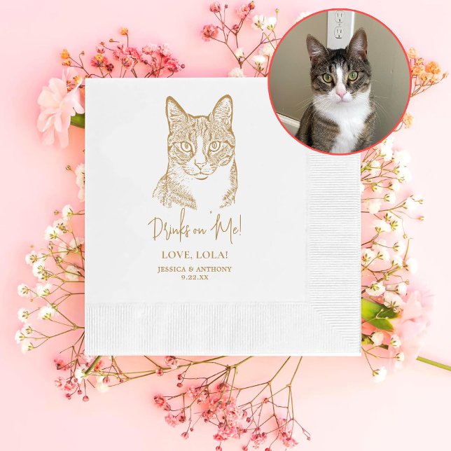 Guardanapo De Papel Tabby Cat - Bebidas Personalizadas em Mim Napkins (Criador carregado)