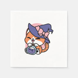Guardanapo De Papel Tabby Witch Brew – Design de Gato de Halloween Fof