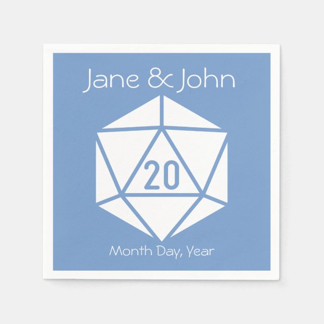 Guardanapo De Papel Tabletop Chic em Periwinkle Napkins (Frente)