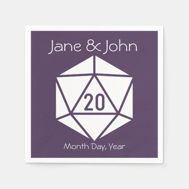 Guardanapo De Papel Tabletop Chic em Purple Napkins (Frente)