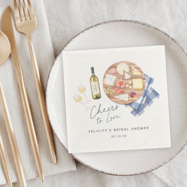 Guardanapo De Papel Tábua de Charcutaria Vinho e Queijo Brindemos ao A (Criador carregado)
