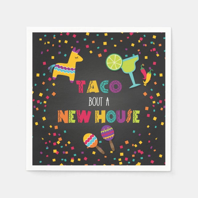 Guardanapo De Papel Taco Bout a New House Napkin (Frente)