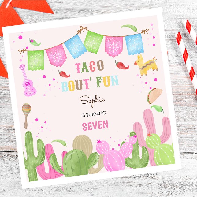 Guardanapo De Papel Taco sobre diversão de festa mexicana (Criador carregado)