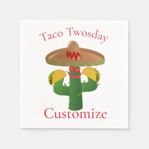 Guardanapo De Papel Taco Terça-Feira Saguaro Cactus Thunder_Cove