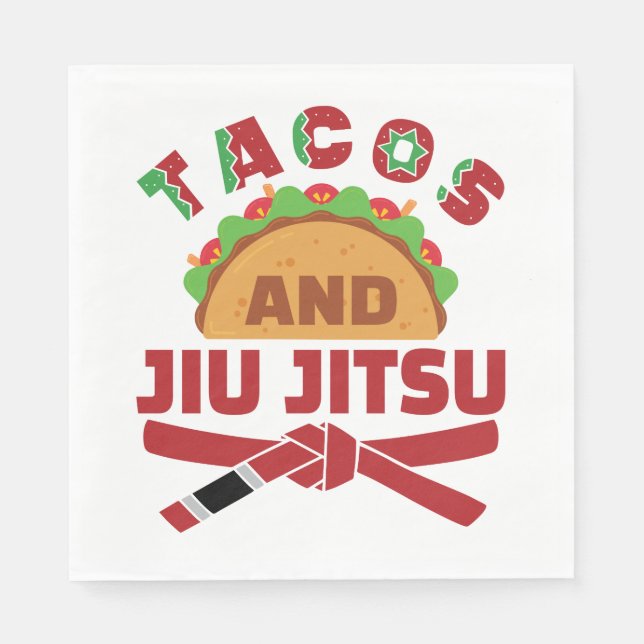 Guardanapo De Papel Tacos e Jiu Jitsu (Frente)