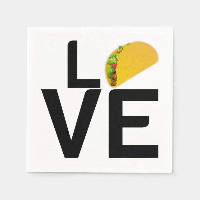 GUARDANAPO DE PAPEL TACOS LOVE (Frente)