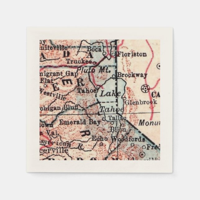 Guardanapo De Papel Tahoe California Vintage (Frente)