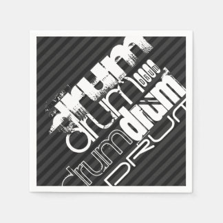 Guardanapo De Papel Tambor; Cinzas Pretas e Escuras