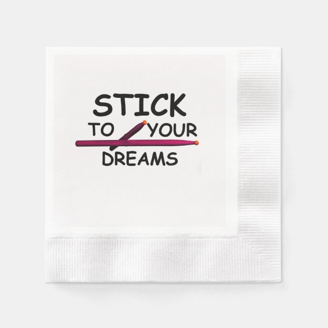 Guardanapo De Papel Tambor Drummer Musical Banda Placa de Jantar (Frente)