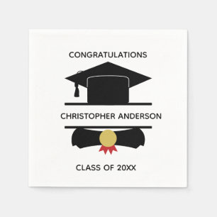 Guardanapo De Papel Tampa de graduação personalizada para faculdade