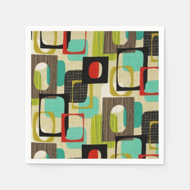 Guardanapo De Papel Tan com quadro retrorado (Frente)