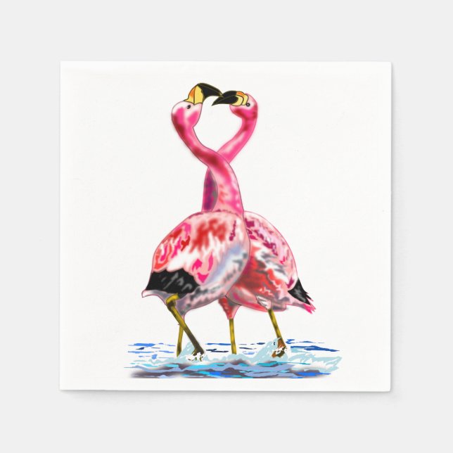 Guardanapo De Papel Tango Flamingo - Amor (Frente)
