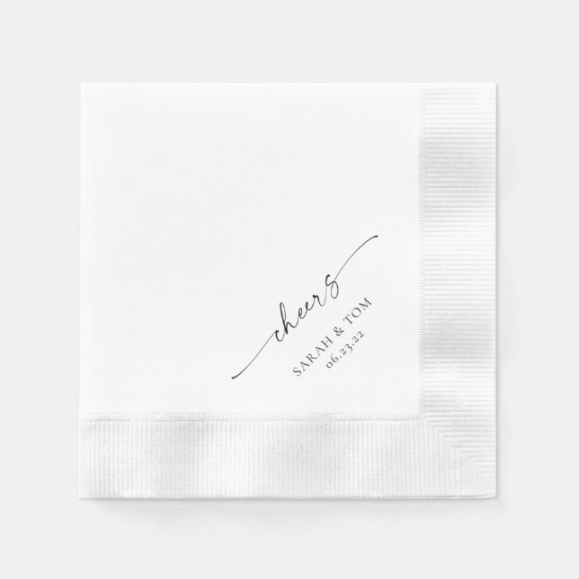 Guardanapo De Papel TANYA | Casamento Personalizado Napkins (Frente)