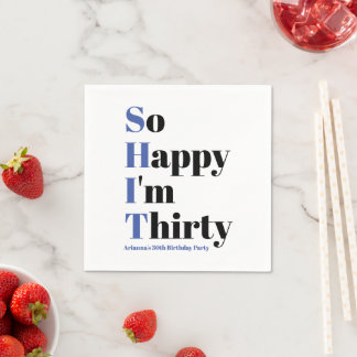 Guardanapo De Papel Tão feliz que sou 30 aniversário de 30 anos