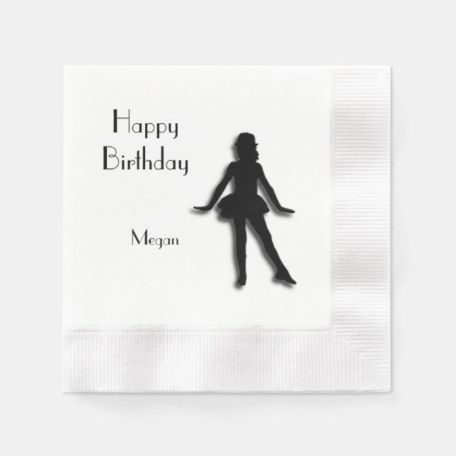 Guardanapo De Papel Tap Dancer Happy Birthday (Frente)