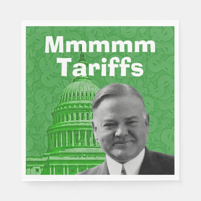 Guardanapo De Papel Tarifas do Presidente Herbert Hoover (Frente)
