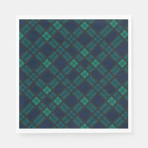 Tartan Clan Black Watch Green Checkered Standard