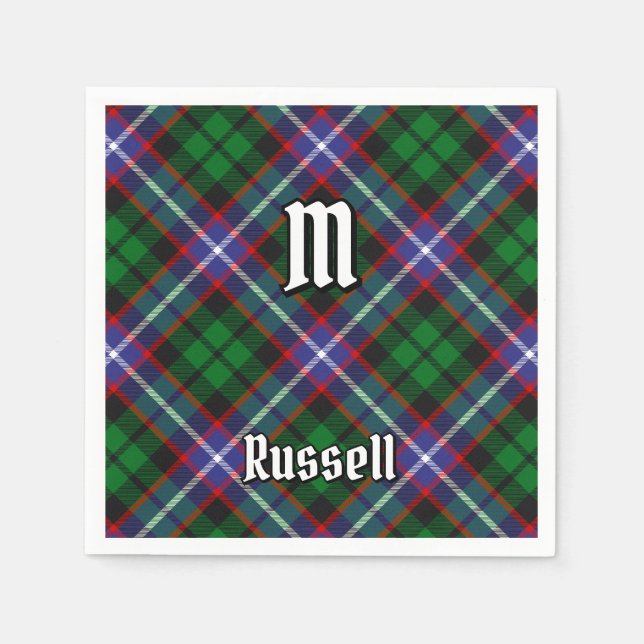 Guardanapo De Papel Tartan do Clã Russell (Frente)