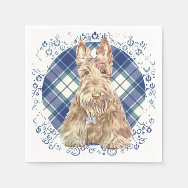 Guardanapo De Papel Tartan Wheaten Scottie (Frente)