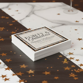 Guardanapo De Papel Tartaruga Divertida Aniversário Quarenta e Fabulos