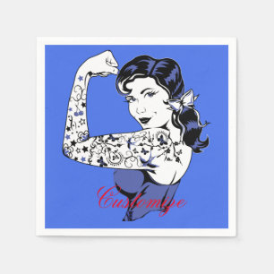 Guardanapo De Papel Tattoo Girl Arm Up Thunder_Cove