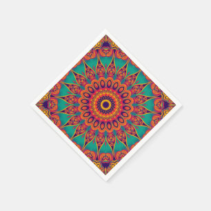 Guardanapo De Papel Tatuagem Caleidoscópio Fractal