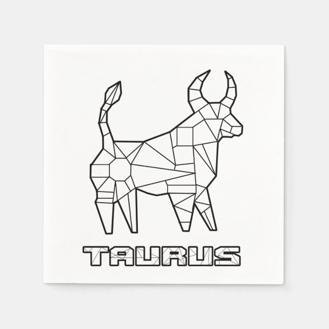 Guardanapo De Papel Taurus Zodiac - Sinal Napkin (Frente)