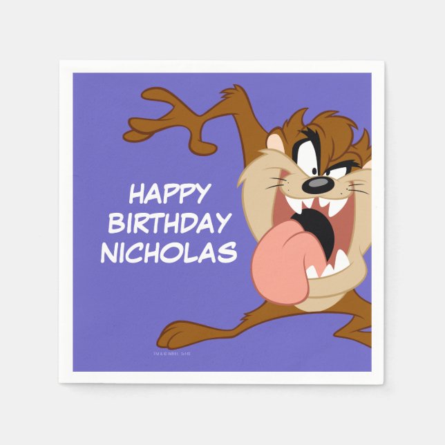 Guardanapo De Papel TAZ™ | Estimulando A Língua (Frente)