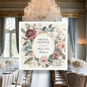 Guardanapo De Papel Tea, Chá de panela Floral Dourado Elegante
