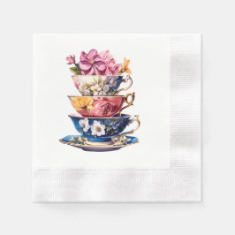 Guardanapo De Papel Tea Time in Bloom Bridal Shower Napkins