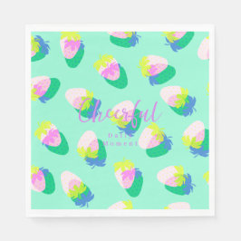 Guardanapo De Papel Teal de Morango