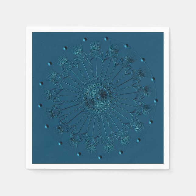 Guardanapo De Papel Teal Decorative Napkins (Frente)