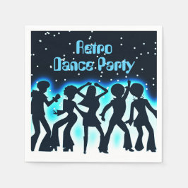 Guardanapo De Papel Teal do Partido da Dança Retroativa
