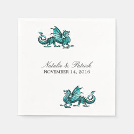 Guardanapo De Papel Teal Dragon Wedkins