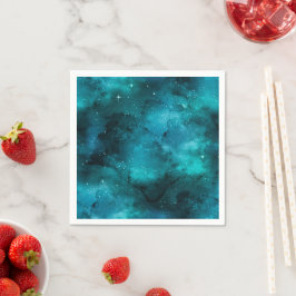 Guardanapo De Papel Teal Galaxy Series Design 7