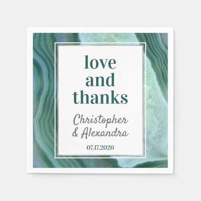 Guardanapo De Papel Teal Green - Casamento da Agata Geográfica Pratead (Frente)