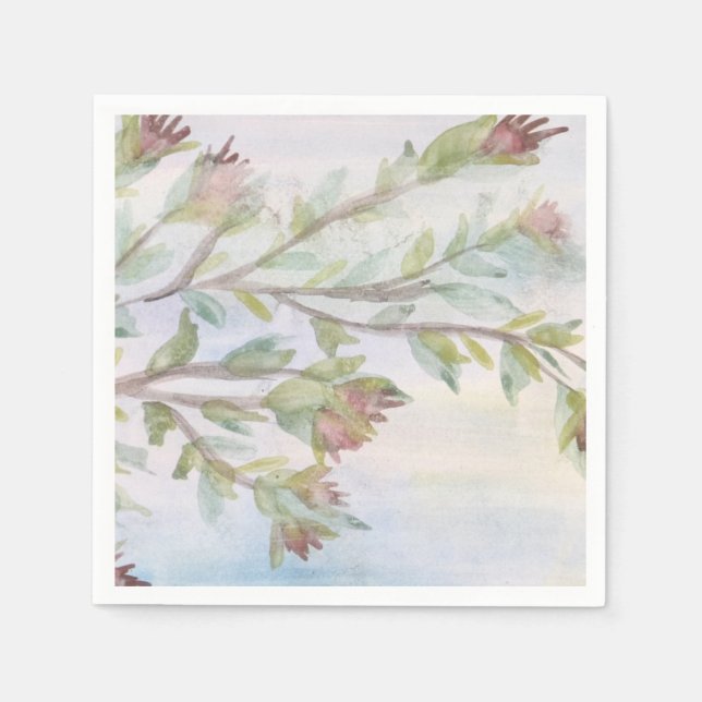 Guardanapo De Papel Teal Green e Burgundy (Frente)