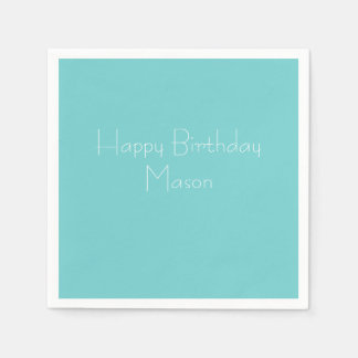 Guardanapo De Papel Teal Sky Personalizado Papel de Partido Napkins