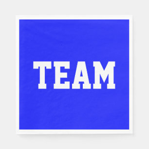 Guardanapo De Papel TEAM Diversão Esportivo Branco Texto Em Azul Brilh