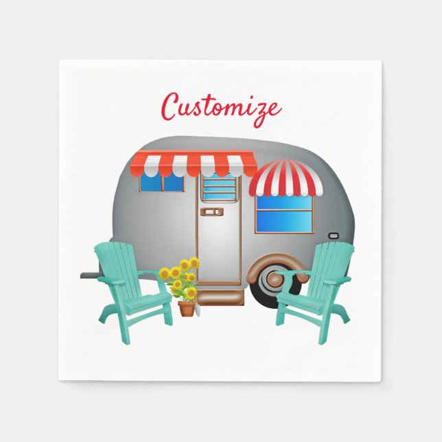 Guardanapo De Papel Teardrop Caravan Camper Thunder_Cove (Frente)