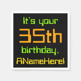 Guardanapo De Papel Techie 35th Birthday Paper Napkins