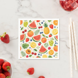 Guardanapo De Papel Tecido de Padrão de Frutas de Verão | Melancia Tro