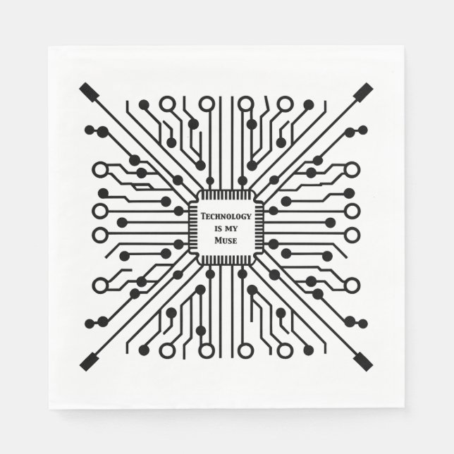 Guardanapo De Papel Tecnologia é o meu uso (Frente)