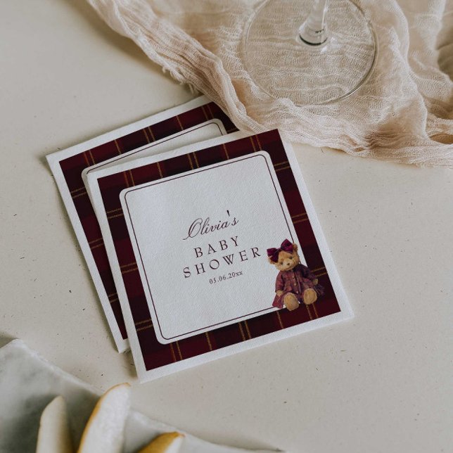 Guardanapo De Papel Teddy Bear Baby Shower  (Criador carregado)