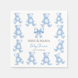 Guardanapo De Papel Teddy bear baby shower napkins