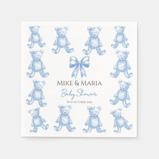 Guardanapo De Papel Teddy bear baby shower napkins