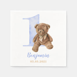 Guardanapo De Papel Teddy Bear primeiro aniversario Napkins