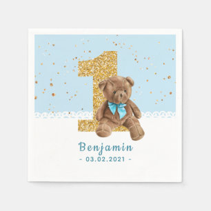 Guardanapo De Papel Teddy Bear primeiro aniversario Napkins